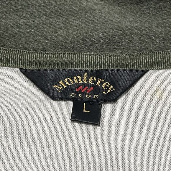 VTG Golf Sweater Womens Large Green 1/4 Zip Fleece Monterey Club Oregon Sunriver - Picture 3 of 11